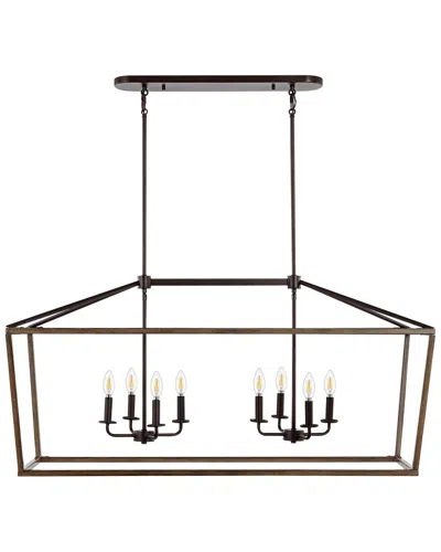 Jonathan Y Oriana 8 Light Led Pendant In Bronze