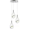 Jonathan Y Orion Adjustable Modern Integrated 3-light Cluster Led Metal Pendant In Silver