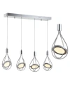 Jonathan Y Orion Adjustable Modern Integrated 4-light Linear Led Metal Pendant