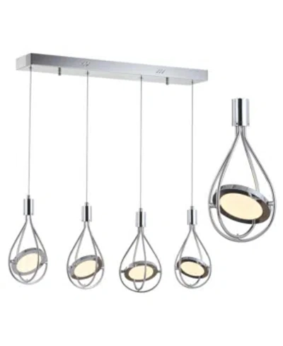 Jonathan Y Orion Adjustable Modern Integrated 4-light Linear Led Metal Pendant