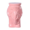 Jonathan Y Orla 18.5" Modern Bohemian Elephant Ceramic Garden Stool In Pink