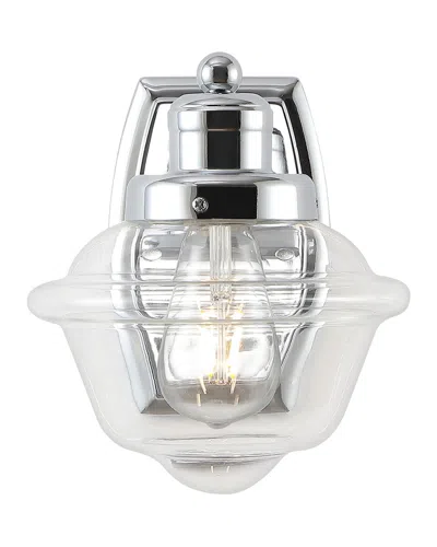 Jonathan Y Orleans 7in 1-light Iron/glass Schoolhouse Led Vanity Light In Metallic