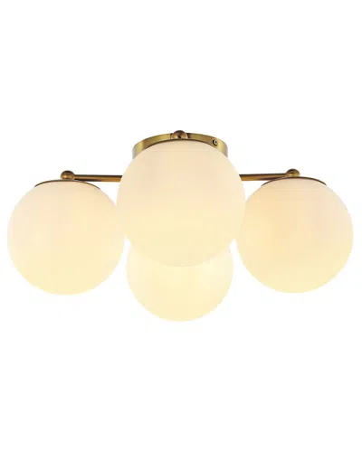 Jonathan Y Orly 18in 4-light Irled Semi Flush Mount In Neutral