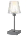 Jonathan Y Oscar 12.5" Modern Industrial Rechargeable, Cordless Iron, Acrylic Integrated Led Table Lamp With Ri