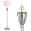 Jonathan Y Othello 62" Metal Led Floor Lamp, Polished Nickel In Polished Nickel