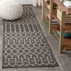 Jonathan Y Ourika Moroccan Geometric Textured Weave Indoor/outdoor Area Rug In Black/gray