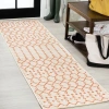 Jonathan Y Ourika Moroccan Geometric Textured Weave Indoor/outdoor Area Rug In Cream/orange