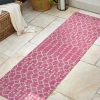 Jonathan Y Ourika Moroccan Geometric Textured Weave Indoor/outdoor Area Rug In Fuchsia/light Gray