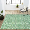 Jonathan Y Ourika Moroccan Geometric Textured Weave Indoor/outdoor Area Rug In Green/cream