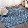 Jonathan Y Ourika Moroccan Geometric Textured Weave Indoor/outdoor Area Rug In Navy/light Gray