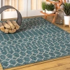 Jonathan Y Ourika Moroccan Geometric Textured Weave Indoor/outdoor Area Rug In Teal/gray