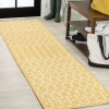 Jonathan Y Ourika Moroccan Geometric Textured Weave Indoor/outdoor Area Rug In Yellow/cream