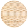 Jonathan Y Ourika Moroccan Geometric Textured Weave Indoor/outdoor Round Area Rug In Cream/orange