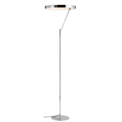 Jonathan Y Owen 66.7" Integrated Led Metal Floor Lamp In Chrome