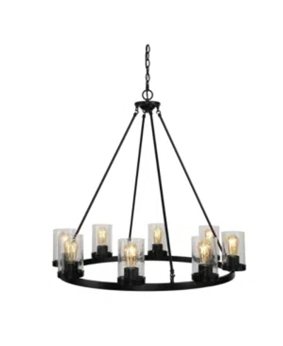 Jonathan Y Pablo Ring 8-light Glass Bohemian Cottae Led Chandelier In Black