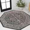 Jonathan Y Palazzo Vine And Border Textured Weave Octagon Indoor/outdoor Area Rug In Gray