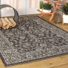 Jonathan Y Palazzo Vine And Border Textured Weave Indoor/outdoor Area Rug In Black/gray