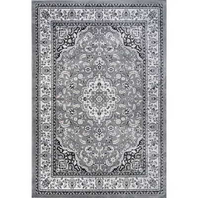 Jonathan Y Palmette Modern Persian Floral Area Rug In Gray/cream