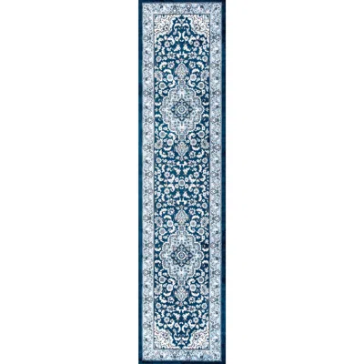Jonathan Y Palmette Modern Persian Floral Area Rug In Navy/blue