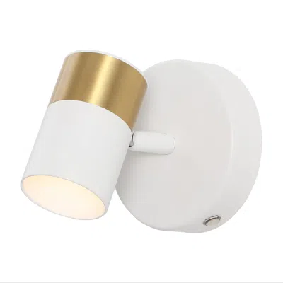 Jonathan Y Paola 1-light Modern Adjustable Head Integrated Dimmable Led Rechargeable Wall Spotlight With Touch 