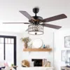 Jonathan Y Paolo 52" 3-light Farmhouse Industrial Iron Scroll Drum Shade Led Ceiling Fan With Remote