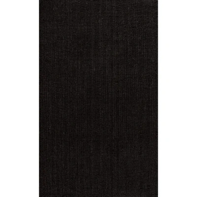 Jonathan Y Pata Hand Woven Chunky Jute Area Rug In Black