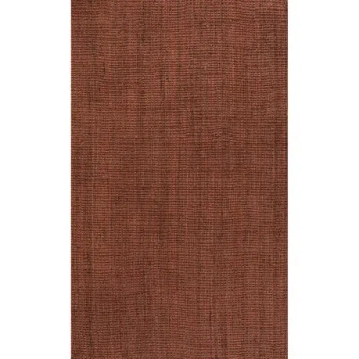 Jonathan Y Pata Hand Woven Chunky Jute Area Rug In Terracotta