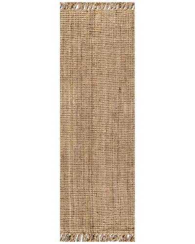 Jonathan Y Pata Hand Woven Chunky Jute Rug In Brown