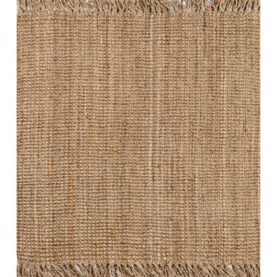 Jonathan Y Pata Hand Woven Chunky Jute With Fringe Area Rug In Natural