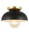 Jonathan Y Paulina 8.5" 1-light Classic Industrial Iron Led Flush Mount