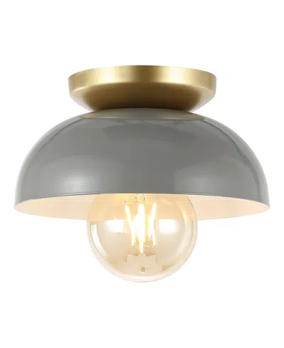 Jonathan Y Paulina 8.5" 1-light Classic Industrial Iron Led Flush Mount
