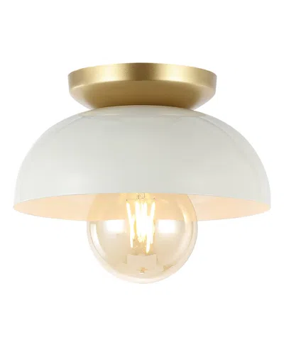 Jonathan Y Paulina 8.5" 1-light Classic Industrial Iron Led Flush Mount