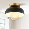 Jonathan Y Paulina 8.5" 1-light Classic Industrial Iron Led Flush Mount