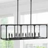 Jonathan Y Paysan 35" Linear 10-light Adjustable Iron/seeded Glass Rustic Farmhouse Led Pendant
