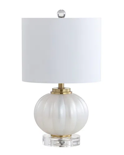 Jonathan Y Pearl 17.5in Glasscrystal Led Table Lamp In White