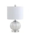 Jonathan Y Pearl Glasscrystal Led Table Lamp In White,chrome