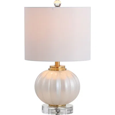 Jonathan Y Pearl Glass/crystal Led Table Lamp In White