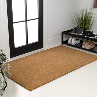 Jonathan Y Peater Classic Casual Commerical Natural Coir Light Brown Doormat