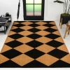 Jonathan Y Peater Classic Casual Commerical Natural Coir Mat Indoor/outdoor In Black