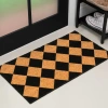 Jonathan Y Peater Classic Casual Commerical Natural Coir Indoor/outdoor Mat In Black