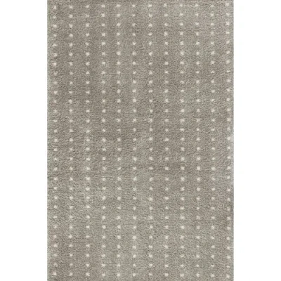 Jonathan Y Pele Modern Geometric Dot Shag Area Rug In Gray/ivory