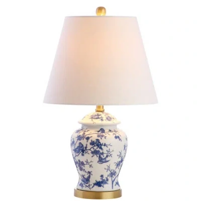 Jonathan Y Penelope Chinoiserie Led Table Lamp In Blue/white