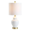 Jonathan Y Perry Ceramic/metal Led Table Lamp In White