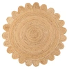 Jonathan Y Petal Boho Jute Scalloped Circle Round Area Rug In Natural