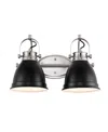 Jonathan Y Phineas 16.25" 2-light Farmhouse Bohemian Iron Led Vanity In Black