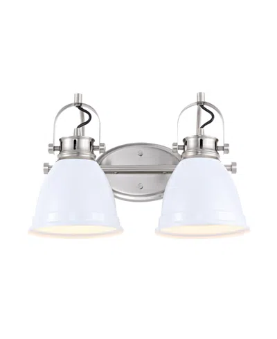 Jonathan Y Phineas 16.25" 2-light Farmhouse Bohemian Iron Led Vanity In White