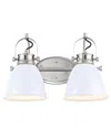 Jonathan Y Phineas 16in 2-light Farmhouse Bohemian Iron Led Vanity In White