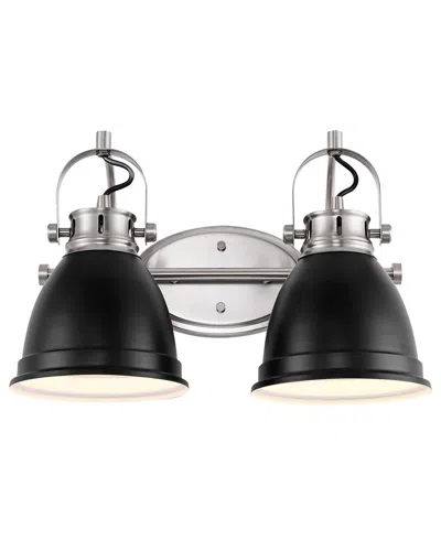 Jonathan Y Phineas 16in 2-light Farmhouse Bohemian Iron Led Vanity In Black