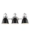 Jonathan Y Phineas 25.5" 3-light Farmhouse Bohemian Iron Led Vanity In Black