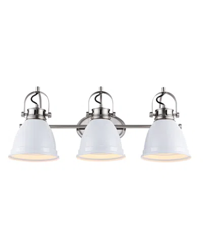 Jonathan Y Phineas 25.5" 3-light Farmhouse Bohemian Iron Led Vanity In White